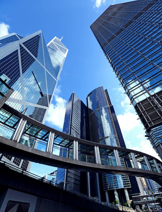 Modern glass building