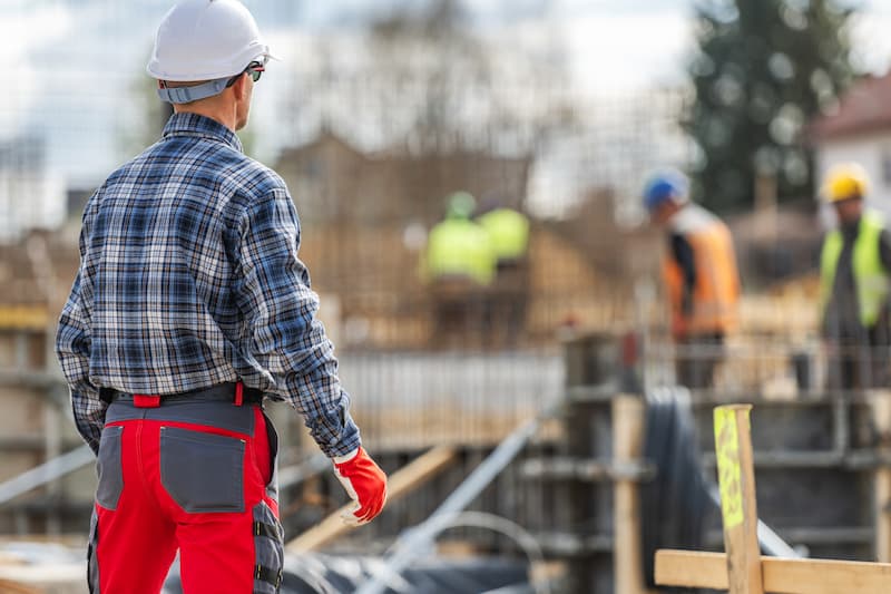 Construction worker at a site